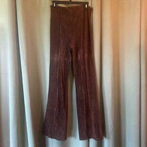 Slim Pull-On Velvet Flare Pants Free People